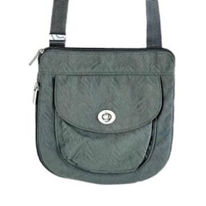 Baggallini Dash Crossbody Bag Expandable‎ Gray Zebra Print Purse